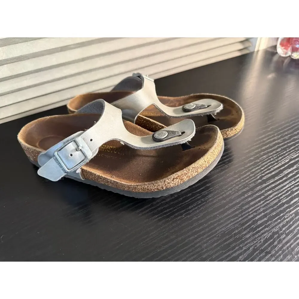 Birkenstock Gizeh Kids Stone Gray Birko-Flor Sandals EU 31 US C13 Thong
